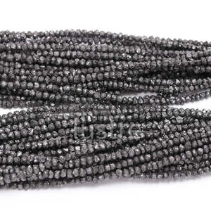 Perle de diamant noir naturel non taillée AAA+ - Cristal brut et non poli - Perle de diamant non taillée - Product Image 4