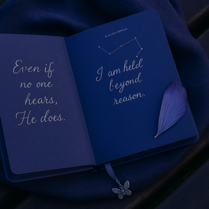 Diario di preghiera LABON celeste farfalla alzo le mie parole come ali nel diario cristiano viola taccuino devozionale notte - Product Image 6