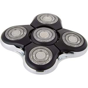 Cabezal de Repuesto para Afeitadora Eléctrica de Cinco Cuchillas, Resistente al Agua IPX7, Doble Cuchilla para Cara y Cuerpo, Lavable, Afeitadoras Rotatorias para Cabezas Calvas - Product Image 4