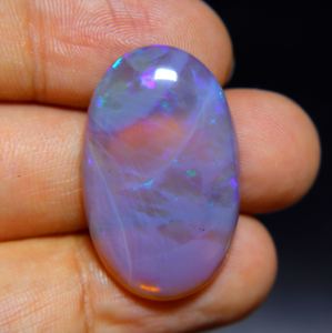 โอปอลเจลลี่สีม่วงออสเตรเลีย ทรงหลังเบี้ย สำหรับทำเครื่องประดับ อัญมณีโอปอลออสเตรเลียแท้ ทรงหลังเบี้ย ขนาด 33x21x6 มม. - Product Image 1