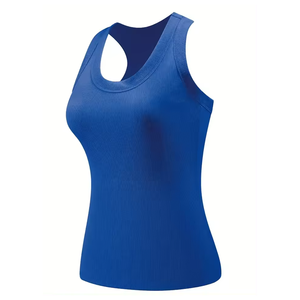 ขายส่งระบายอากาศผ้าฝ้าย100%แปนเด็กซ์เสื้อยืดแขนกุดว่างเปล่ากีฬายิมผู้หญิงเสื้อกล้ามฤดูร้อนวิ่งsinglet - Product Image 1