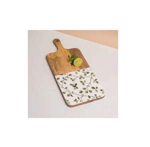 Tabla de cortar de madera de mango rectangular personalizable para cocina para cortar carne y verduras para uso en hoteles y restaurantes - Product Image 1