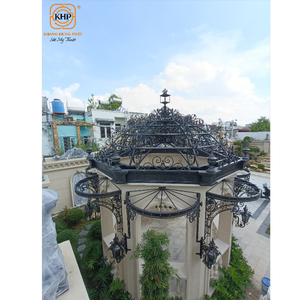 Gazebo de Hierro Forjado de Lujo KHP, Edificio de Jardín Personalizable, Resistente a la Intemperie, Decoración Exterior Duradera, Hecho en Vietnam - Product Image 1
