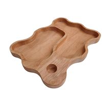 Plateau porte-verres à vin en bois artisanal, bois naturel poli et traité, élégant et décoratif, prix bas pour restaurant, disponible