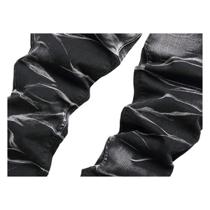 Vente en gros par les fabricants Dernier design Logo personnalisé imprimé de haute qualité pas cher Pantalon en jean droit Slim Fit pour hommes - Product Image 3