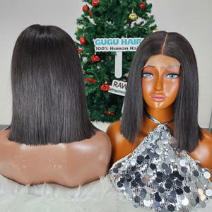 Vente en gros de cheveux vierges vietnamiens 100% double trame, lisses, 4x4 pour fermeture en dentelle, perruque bob, perruque en dentelle frontale pour femmes - Product Image 2