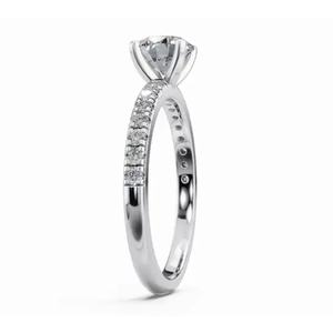 Anillo de Diamante Solitario Redondo Cultivado en Laboratorio de Primera Calidad, 0.590 Ct, Oro de 9, 14 y 18 Quilates, Proveedor Mayorista OEM - Product Image 2