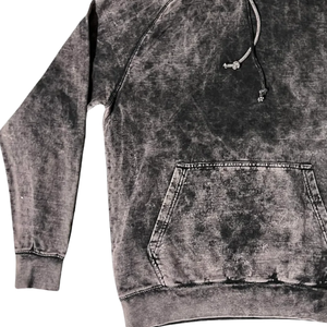 Sudadera con Capucha Gris Oscuro Lavada al Ácido, Efecto Vintage Stone Wash, Sudadera Extra Grande de Felpa Suave de Algodón, Ropa Casual de Calle para Invierno - Product Image 4