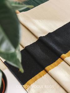 Alfombra abstracta blanca tejida a mano moderna alfombra moderna Kilim de lana para sala de estar dormitorio - Product Image 4