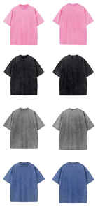 Camiseta Vintage lavada con ácido con logotipo personalizado, camiseta de gran tamaño en blanco de peso pesado desgastada, camiseta Unisex de 100% algodón de peso pesado - Product Image 5