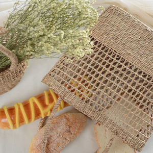 Hot-Selling Boho Seagrass <b>Beach</b> <b>Bag</b> - Summer Raffia Straw <b>Tote</b> <b>Bag</b>- Seagrass Handbag Wholesale From Vietnam - Product Image 4