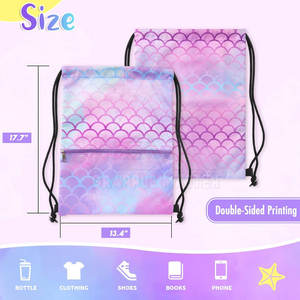 Bolsa con cordón ligera totalmente personalizada, bolsa con cordón transpirable de bajo precio a la venta - Product Image 5