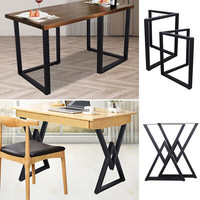 Pied de table réglable en métal, tube en fer OEM, robuste, moderne, noir, pour mobilier d'extérieur, salon, salle à manger, sur mesure