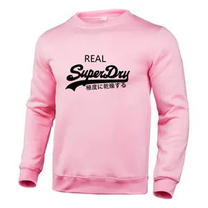 Tissu molletonné lourd en polyester/coton de qualité supérieure, coupe régulière, col rond, 350 g/m², unisexe, mode hiver - Product Image 5