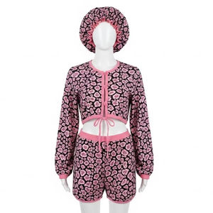 Gorros de Dormir para Mujer Bordados en 3D, de Poliéster Suave y Elástico, Gorro de Protección para el Cabello, Gorro Personalizado al por Mayor, Conjunto Deportivo para Ciclismo - Product Image 1