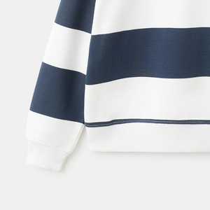 เสื้อสเวตเชิ้ตผ้าฝ้ายผสมลายทาง สำหรับผู้ซื้อขายส่ง คอกลม แขนยาว / เสื้อสเวตเชิ้ตเด็กผู้ชายราคาถูก สไตล์ลำลอง - Product Image 3