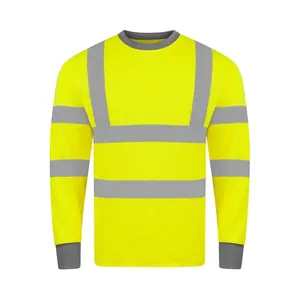 Polo à manches longues en polycoton haute visibilité 'Murcia' Produit promotionnel - Product Image 2