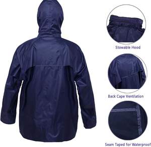 <b>Rain</b> Suit <b>Jacket</b>/Trouser <b>for</b> Men <b>Women</b> Waterproof <b>Lightweight</b> <b>Rain</b> Gear <b>for</b> Outdoor Farm Fishing Motorcycle - Product Image 3
