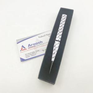 Pince à épiler droite en acier inoxydable de haute qualité noir Plasma imprimé cils papier pointu outil d'extension de cils en gros - Product Image 6