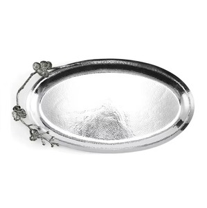Bandeja de Servicio Estilo Árabe de Oriente Medio, Plateada, Hecha a Mano, Duradera, Ecológica, Apta para Lavavajillas, con Asa para Hotel o Restaurante - Product Image 2