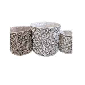 ตะกร้าเก็บเสื้อผ้าทำจากผ้าฝ้ายธรรมชาติหลากสีแฮนด์เมดสำหรับจัดเก็บเสื้อผ้า - Product Image 1