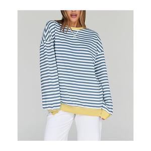 Venta al por mayor de las mujeres sudadera de algodón de manga larga cuello nuevo diseño de lujo de hilo teñido cómodo para la temporada de invierno hecho Bangladesh - Product Image 6