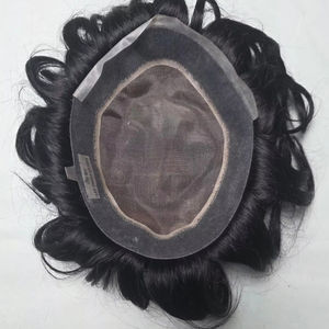 Perruque toupet en cheveux humains mono de qualité supérieure, origine Taz Hair Autriche, style Bangladesh, avec des ondulations naturelles et profondes - Product Image 1