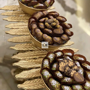 Bols à chocolat en métal doré de luxe, bols à chocolat décoratifs de luxe de styliste bols décoratifs de fantaisie faits à la main - Product Image 2