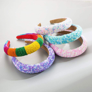 Diadema de Cuentas de Colores de Moda, Hecha a Mano, Diadema de Bordado con Cuentas de Primera Calidad - Product Image 4