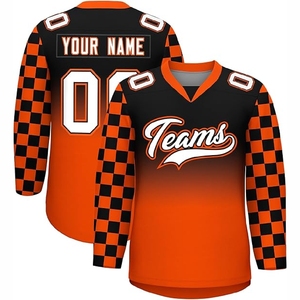 เสื้อเจอร์ซีย์ฮ็อกกี้น้ำแข็งออกแบบโลโก้ได้ตามต้องการ - Product Image 1