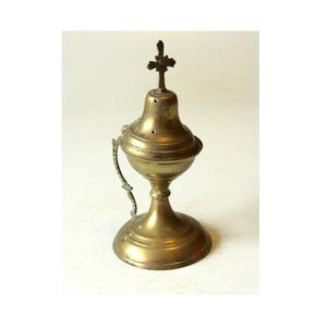 Eye Catching Design Brass Luxury <b>Incense</b> Burner Cross on Top Church Decoration Royal Luxury <b>Incense</b> Burner Hot Sale Price - Product Image 2