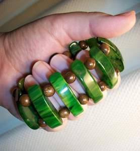 Fashion-Forward Luxury Romantic Unisex Resin Bead Long Bead Shape Brown Colour Beaded <b>Bracelets</b> for Party Festival Chic - Product Image 6