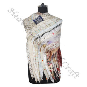 Recycled <b>Silk</b> Sari 15 Strips Designer Handmade <b>Scarves</b> Stole Shawls SC611 Fine <b>Silk</b> Wholesale Recycled <b>Vintage</b> Sari Female <b>Scarf</b> - Product Image 2