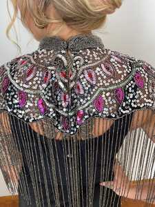 สายรัดประดับลูกปัดเลื่อมที่คาดคอไข่มุกที่รัดแน่นอย่างรวดเร็วสำหรับชุดไปคลับตามเทศกาลปักสวยงาม - Product Image 4