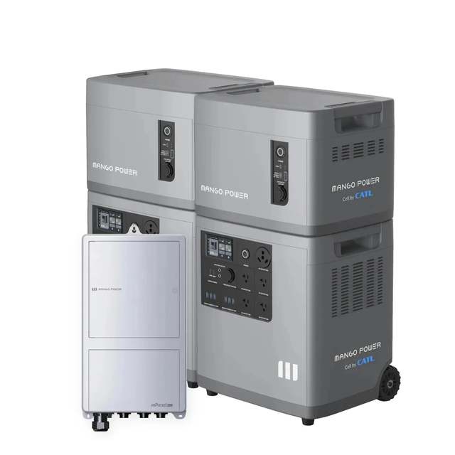 Mango Power 2* Mango Power E+ 2* E Extra Battery + MPanel Pro 14kWh Capacity 6kW Ac Output4Circuits Backup Hybrid Grid