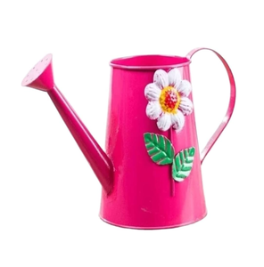 Fabricant d'arrosoir en métal pour plantes Arrosoir en métal en fer fait à la main pour plantes pour la conception de fleurs de couleur rose - Product Image 1