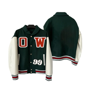 Hot selling product of streetwear custom design baseball <b>letterman</b> <b>jacket</b> custom embroidery baseball varsity <b>jackets</b> - Product Image 5