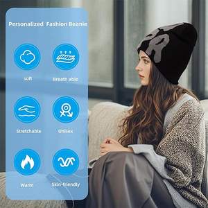 Gorros Unisex MEA Culpa con Diseño de Frutas/Personajes/Puntos/Lazos, Personalizables, 100% Acrílico, Tejido de Alta Calidad, para Todas las Temporadas - Product Image 3