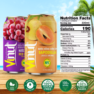 เครื่องดื่มผักและผลไม้ขนาด330มล. ของเวียดนามได้รับการรับรองฮาลาลฉลากส่วนตัว - Product Image 4