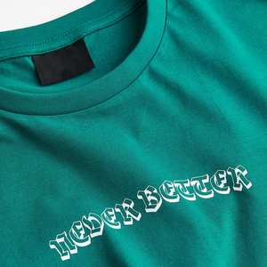 T-shirts avec logo personnalisé d'été décontracté en col V T-shirts vierges en coton 100% coton imprimé de haute qualité - Product Image 6