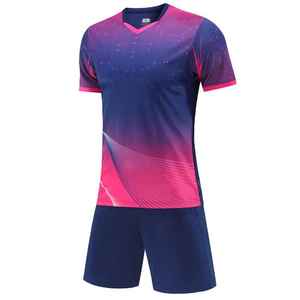 Uniformes de fútbol Transpirable Secado rápido Conjuntos de entrenamiento Jerseys Pantalones cortos Camiseta de fútbol personalizada 100% Poliéster Hombres - Product Image 1