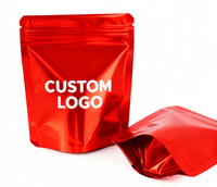 Sachet refermable holographique personnalisé avec logo, en Mylar, de qualité alimentaire, anti-odeur, réutilisable, pour sucre, bonbons, biscuits et snacks