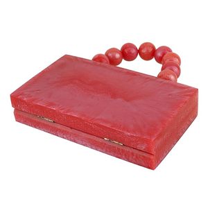 Usine de sacs à main en résine pour les commandes de conception personnalisée pochette en résine faite à la main de qualité supérieure pour marque de luxe pour sac à bijoux de mariée - Product Image 4