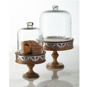 Pedestal de exhibición de pastel de madera de mango de tres niveles sin terminar, soporte para servir taza de pastel para el Hogar, Restaurantes, uso en fiestas - Product Image 2