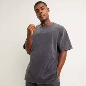 High Quality Acid Washed Wholesale Customize <b>Heavyweight</b> Boxy Cotton Hip Hop Oversized Tshirt Vintage Stone TShirt drop shoulder - Product Image 2