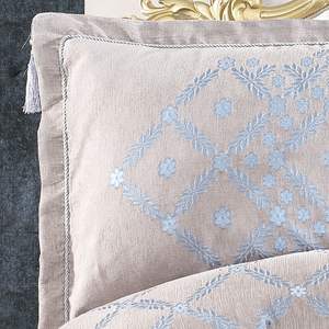 Toronto |   Juego de Edredón Moderno de 6 Piezas, Tamaño King, 260x240cm, Gris y Azul, Lujoso, para Todas las Estaciones, con Función de Masaje - Product Image 4