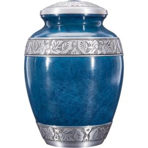Urne en aluminium imprimée sur mesure de conception gravée pour les cendres de crémation d'adultes de souvenir Urne de crémation en métal de premier rang d'Inde - Product Image 2