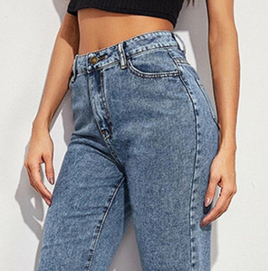 Jeans de Mezclilla al por Mayor, de Pierna Ancha, Casuales, Transpirables, de Corte Regular, Estilo Boyfriend Vintage, Largos, Rectos, para Mujer - Product Image 5