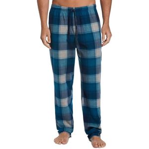 Perry Ellis Portfolio - Set pigiama da uomo in flanella casual natalizio, pantaloni e vestaglia in seta a quadri Heather, abbigliamento invernale per la casa, blu, taglia L - Product Image 1