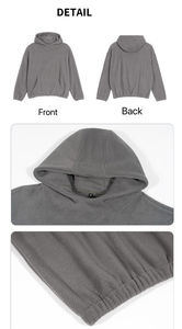 100% coton haute qualité sweat à capuche lourd avec masque cachette poche Tech pull français Terry sweat à capuche hommes sweats à capuche - Product Image 4